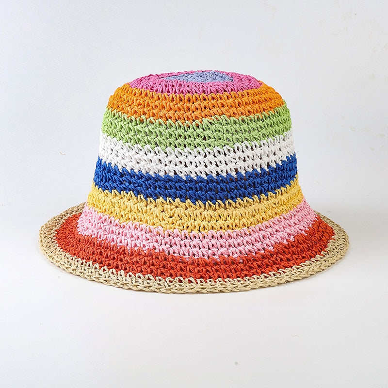 Summer Rainbow Bucket Hat Orange