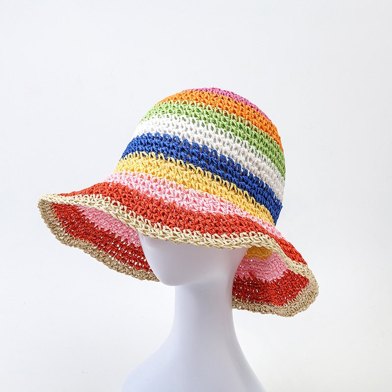 Summer Rainbow Bucket Hat Orange