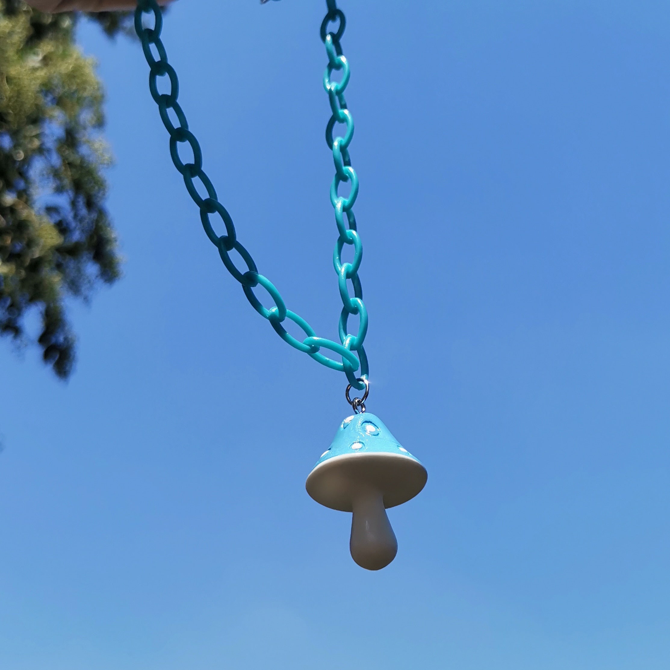 Monotone Mushroom Necklace