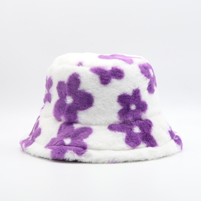 Flower Bucket Hat Purple