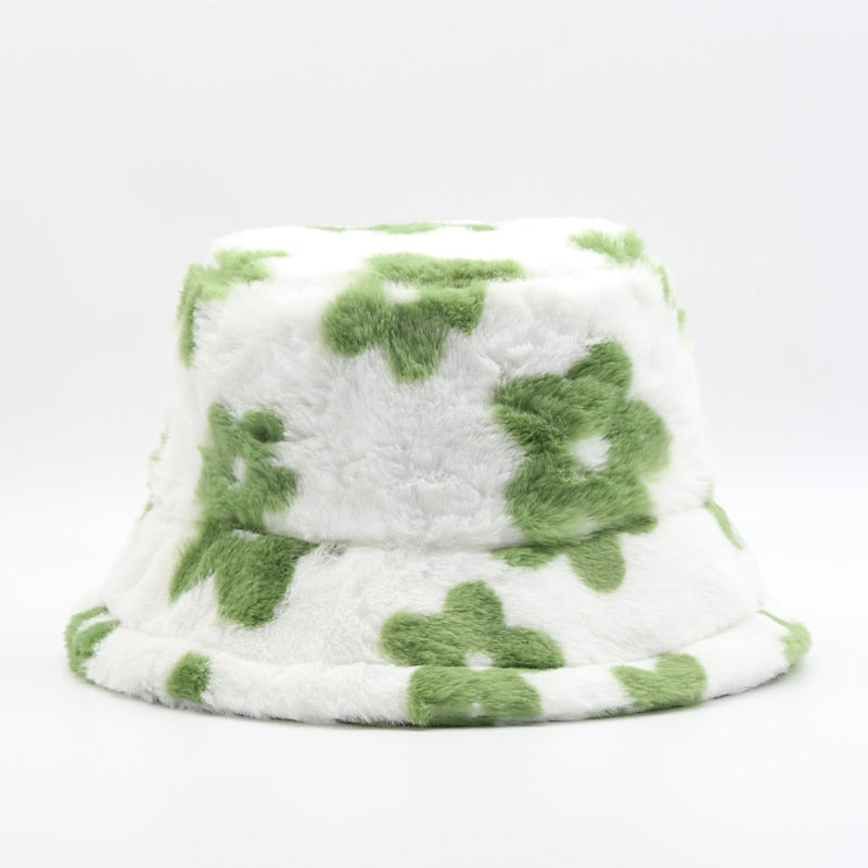 Flower Bucket Hat Green