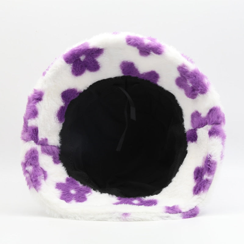 Flower Bucket Hat Purple