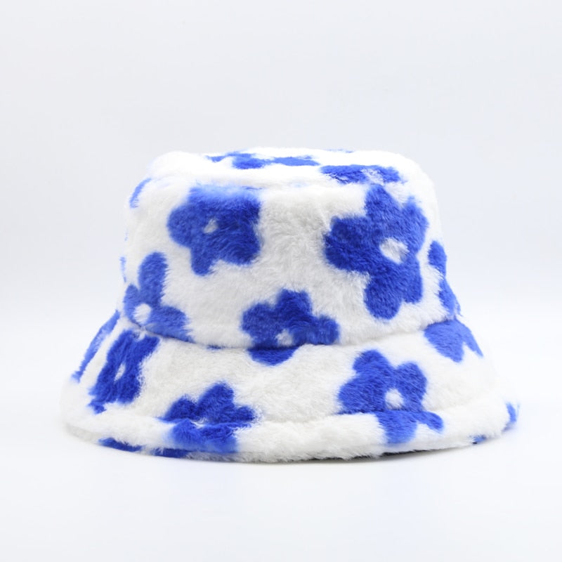 Flower Bucket Hat Blue